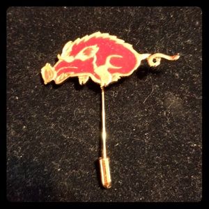 Vintage Arkansas Razorback Jacket Pin